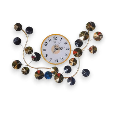 Aura Gold Sunburst Wall Clock (28.8 x 19.7 Inches)